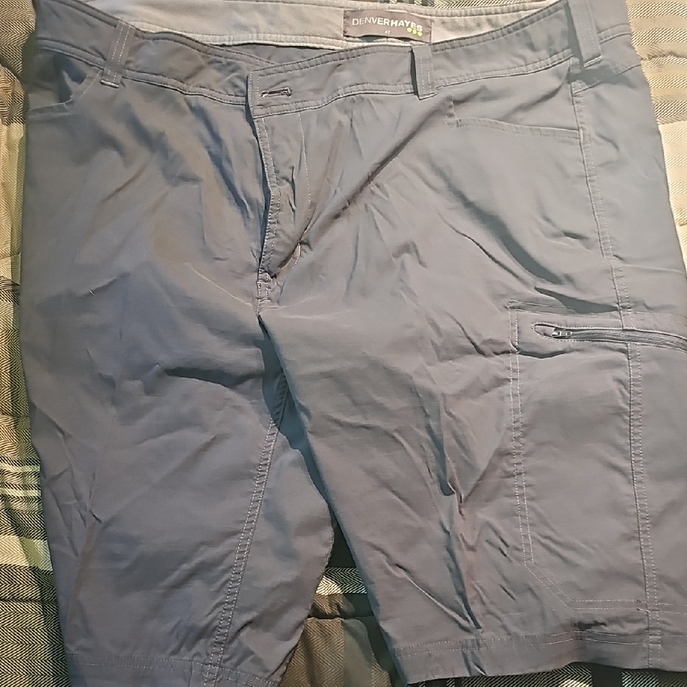 Denver Hayes Blue Cargo Shorts Lightweight and Knee-Length